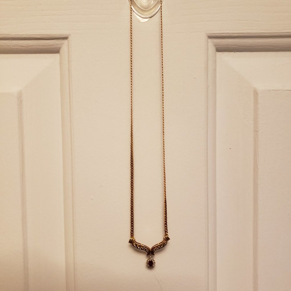 Gold and Ruby/Diamond Necklace